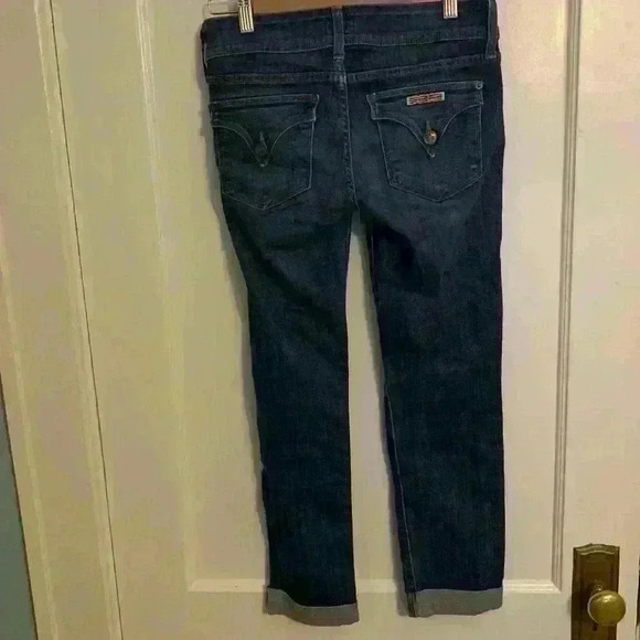 Hudson Ginny Straight Ankle with Cuff Cropped Jeans, Womens Size 25 - Picture 5 of 9